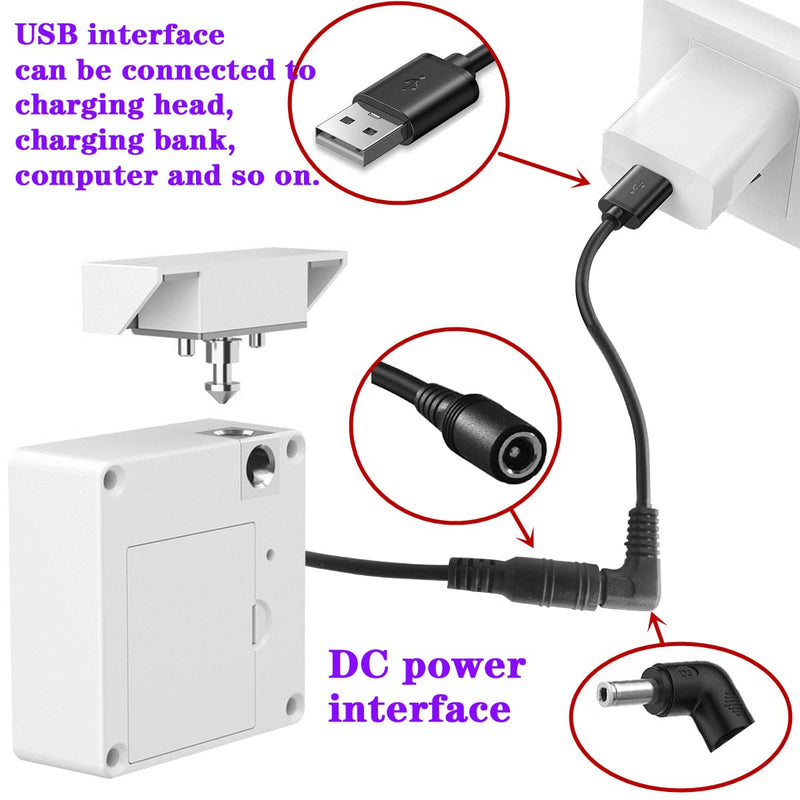 Electronic Cabinet Lock, RFID/NFC Sensor, Hidden Form, Support USB External Power Supply, for Wooden Cabinet Drawers Lock