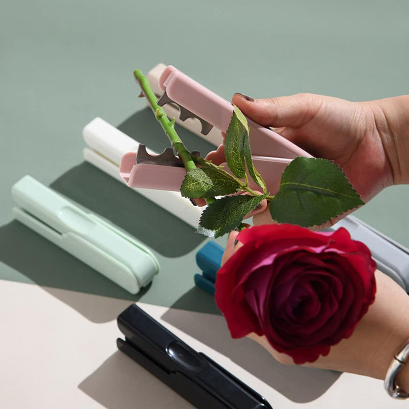 TEONEI Rose Thorn Stripper Tool,Rose Thorn Remover,Leaf Thorn Stripper Tool,Flower Stem Cutter(White)
