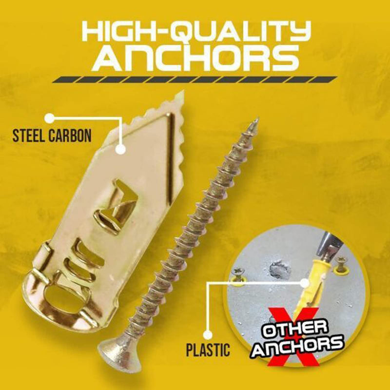 Expansion Screw Sleeve - 50 Set Hammer Driver Anchor with Screw Nail-in Drywall Plaster Fixing Expansion Anchor Bolt (50)