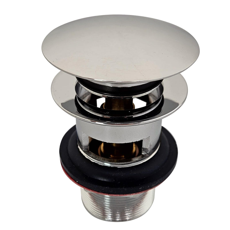 Westbrass D410A-05 Euro Mushroom Lavatory Drain with Overflow Holes - Exposed, Polished Nickel