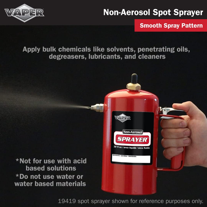 Vaper 19425 Spot Spray Non-Aerosol Sprayer, Pin Stream Brass Nozzle, Green 32 Ounces