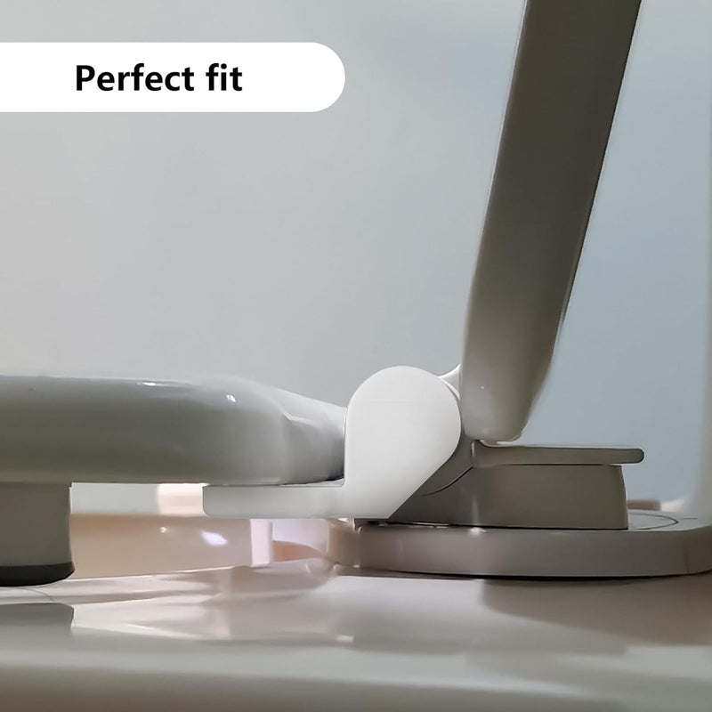 Replacement for Toilet Seat Hinges Compatible with Bemis/NextStep2 – Toilet Seat Hinge Bracket, Easy No-Tool Installation 2-Pack (White) White