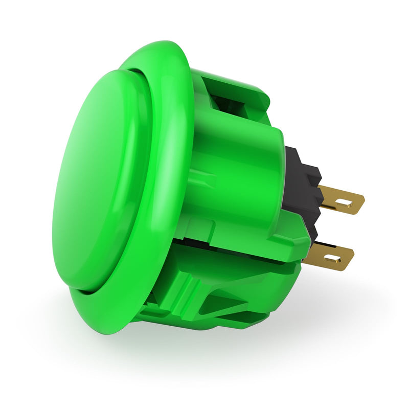 QANBA D-lite Arcade Button Original Buttons Snap-In Joystick Arcade Buttons for DIY arcade machines 30mm Push button switch(Boxed） (30mm Green（DL05) 24 Pcs) 30mm Green（DL05) 24 Pcs
