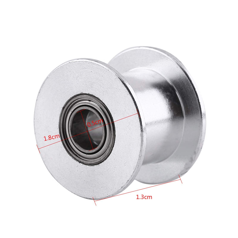 5-Pack GT2 Idler Pulleys, GT2 20 Toothless Bore 5mm Aluminum Timing Belt Idler Pulley for 10mm Width 3D Printer Timing Belt