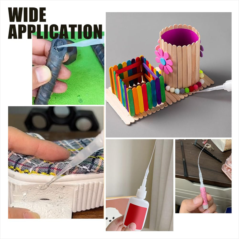 PH PandaHall 400pcs 2.7 4.7 Inch White Glue Tip, Glue Extender Plastic Glue Bottle Micro Tip Ultra Fine Glue Tip, Precision Glue Applicator for Arts, Crafts Hobby Projects Adhesive Dispensers 2.7~4.7" White-400pcs