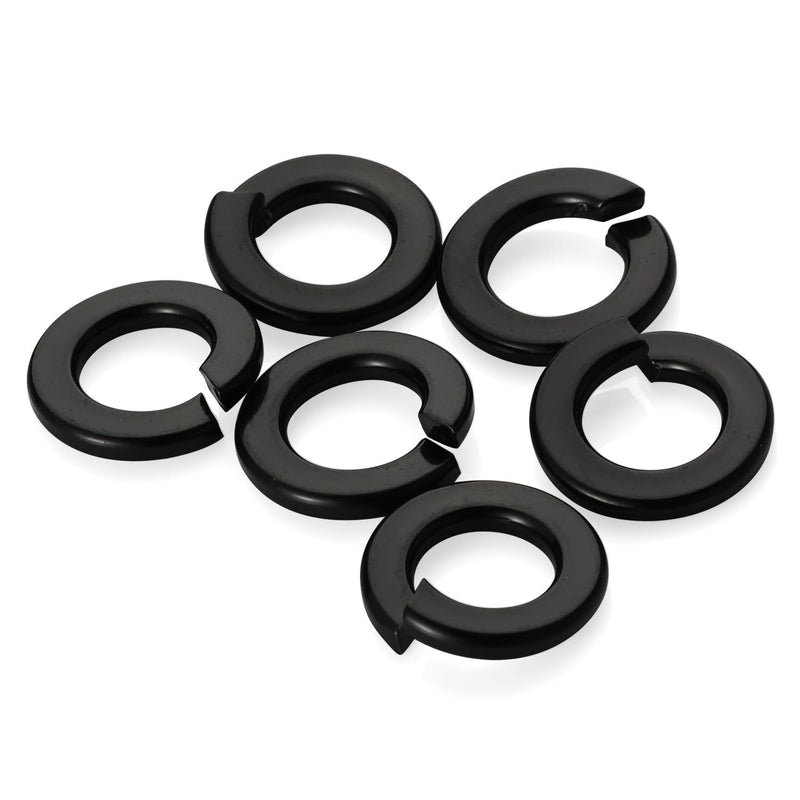 1/4" Lock Washer Spring Lock Washers, 304 Stainless Steel 18-8, Black Finish, Pack of 100 1/4"