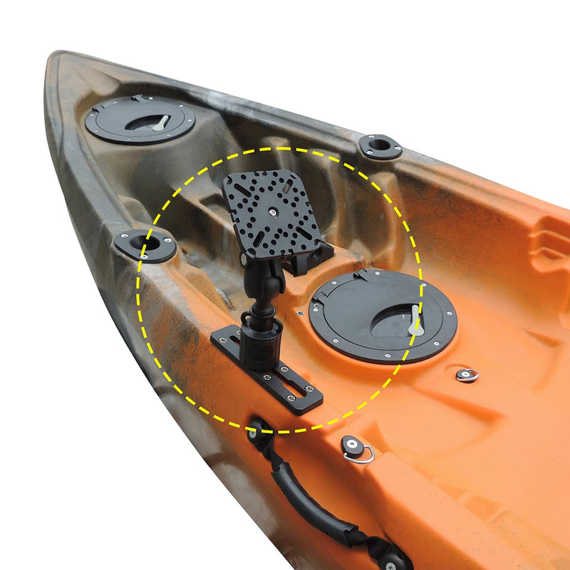 Fish Finder Mount Base, 360° Rotating Boat Electronics Finder Holder
