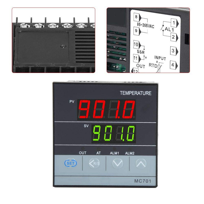 Pid Temperature Controller, K Type PT100 Sensor Pid Controller Temperature Controller High Sensitivity for Industrial