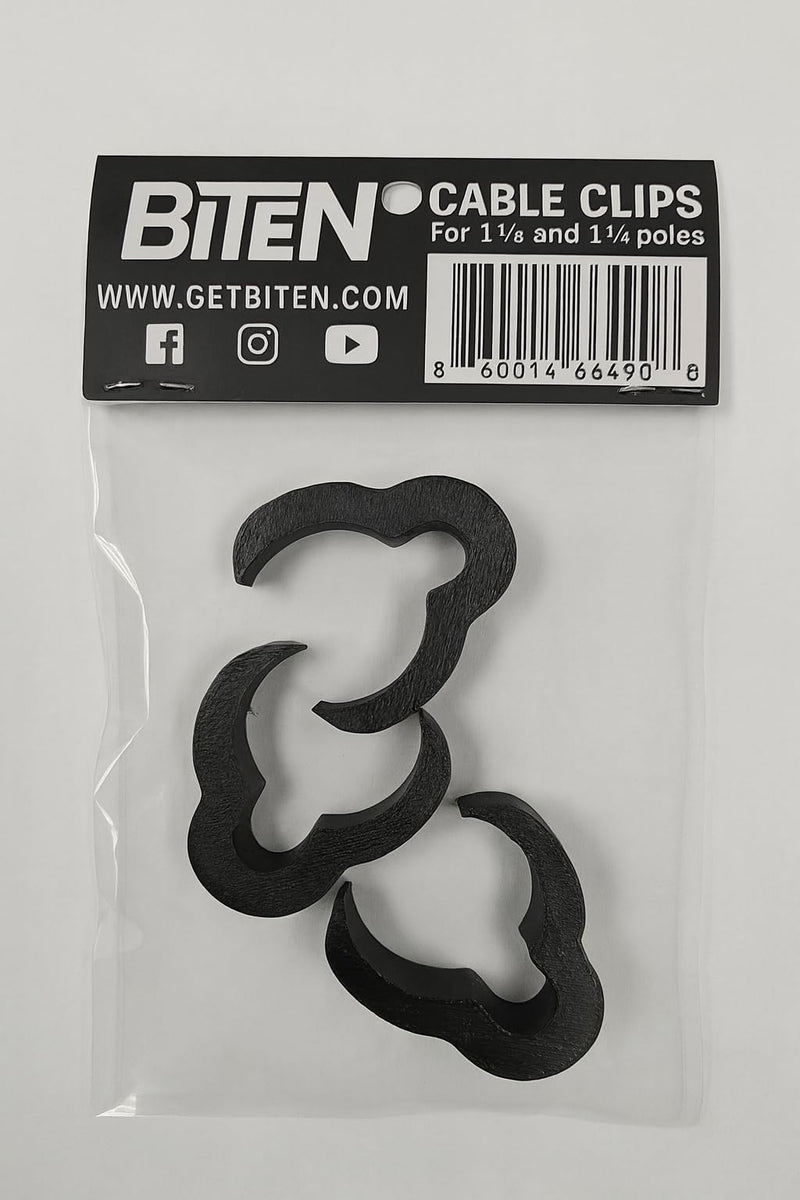 BITEN Cable Clips - 3Pack Transducer Pole Cable Managment Clamp - Fits 1 1/8" and 1 1/4" Shafts - FFS Garmin Livescope Lowrance Active Target
