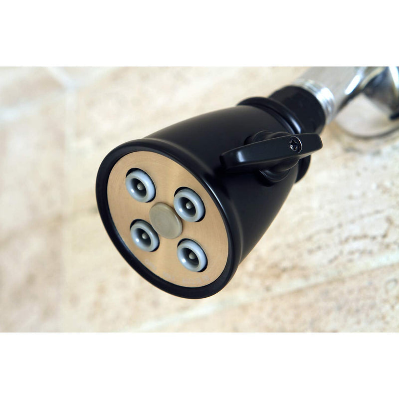Kingston Brass K137A5 Oil Rubbed Bronze Adjustable Designer Trimscape Shower Head, 1.75 in Diameter, 1.8 GPM/6.6 LPM, 4 Nozzle 2.31 x 2.31 x 3.31