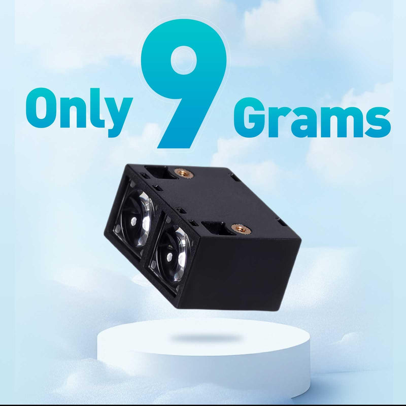 Single-Point LiDAR Sensor, 0.1–14m TOF Laser Rangefinder Module UART Output (HEX & ASCII), 940nm Infrared, 1–100Hz Adjustable, Low Power, for Drones, Robots, SLAM, Distance Measurement