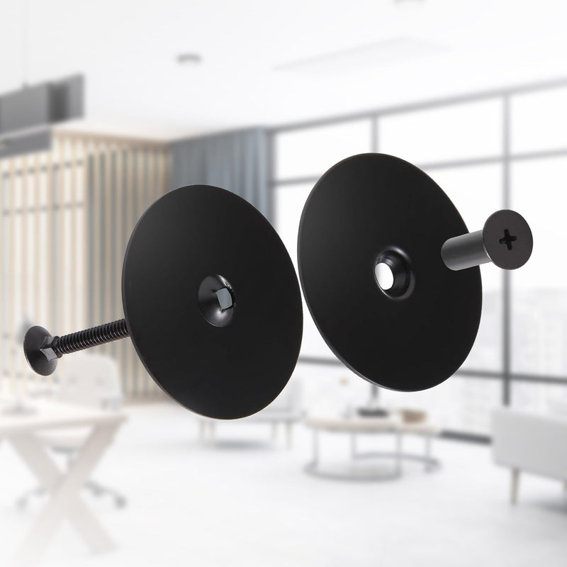 Door Hole Cover Plate 3 Pack, Matte Black Deadbolt and Door Knob Hole Cover with Screws, Metal Door Lock Cover Plate for Interior and Exterior Doors, Fits Standard Door Holes