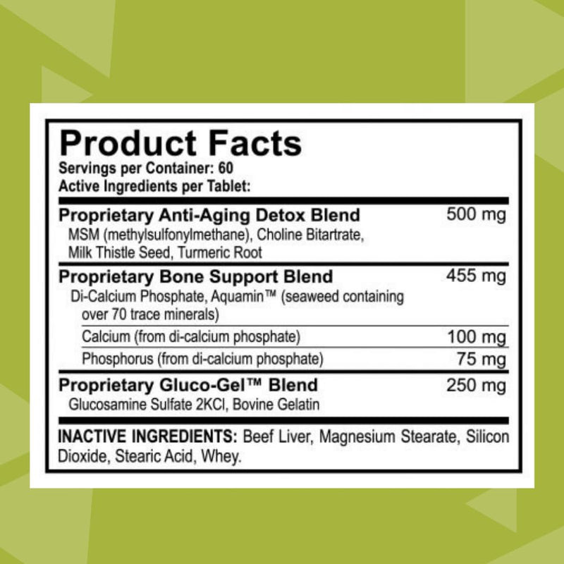 Youngevity Perpetual™ - Maximum Strength Anti-Aging Dog Bone & Joint Support - with Glucosamine, Choline, MSM, Milk Thistle, Calcium, Turmeric & More - 60 Chewable Tablets - PawsPlanet Australia