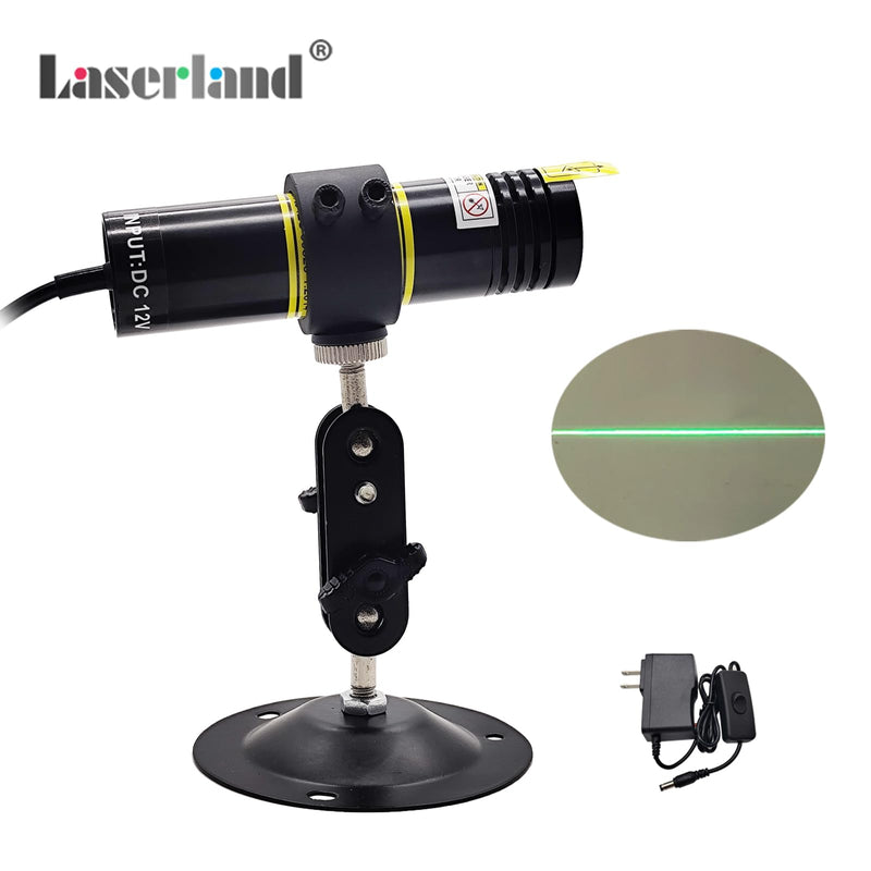 Long Range Water Resistant Outdoor Visible Green Line Light Generator for Halloween Laser Swamp Haunted House Long Distance Stone Wood Feather Alingment 12V/24V 26mm
