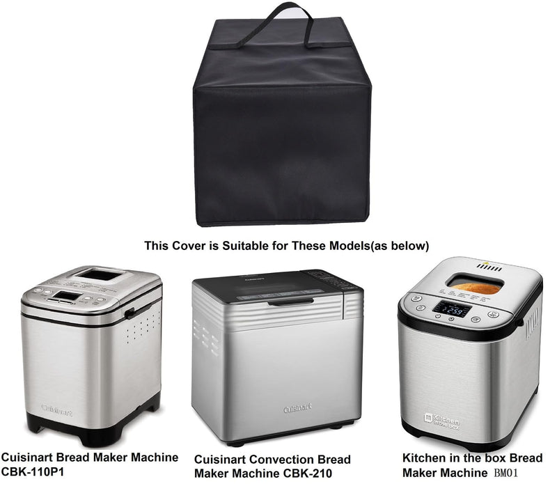 AF-WAN Bread Maker Machine dust Cover,Waterproof Caps,Compatible With Cuisinart Bread Maker Machine CBK-110P1/CBK-210/Kitchen in the box Bread Maker Machine BM01 (Black) Black