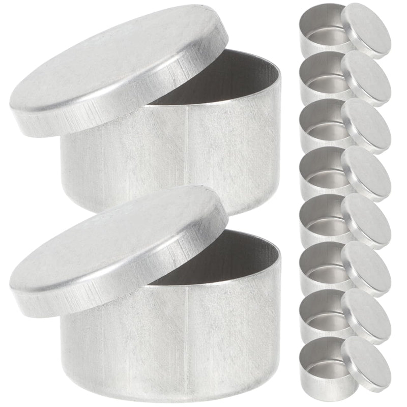 Beaupretty 27Pcs Round Soil Sample Jars with Lids 1.96 X 3.54 in Sample Boxes for Soil Containers Storage and Weighing in Lab Experiments Observation Teaching 5x5cmx3pcs Silverx3pcs