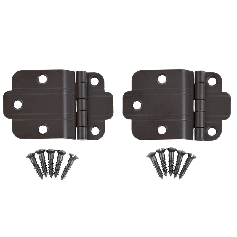 Oil Rubbed Bronze Art Deco Offset Mount Cabinet Door Hinge | Pack of 2 | Hoosier Type Cabinets Reproduction Hardware | UA-202-HOB (1) 1 Oil Rubbed Bronze