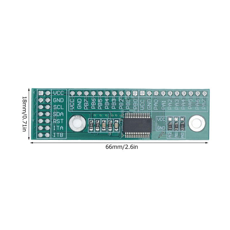16 Channels IO Extension Module with I2C Interface for MCP23017 Chip 5V 3.3V Compatible 100Khz 400Khz 1.7Mhz Support High Speed IC Interface