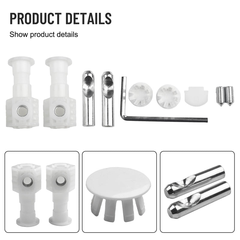 Wall Hung Toilet Fixing Bolts Repair Screws Accessories Toilet Bowl Accessory Connector Tool Fittings Fixing Kits For Bathroom(White) White