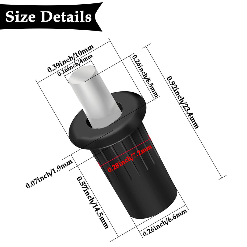 Aifeier ET 8 Pieces Cabinet Door Repair Pins Damper Replacement Repair Pins Blinds Spring Loaded Repair Pins Furniture Fittings Door Spring Pins Black