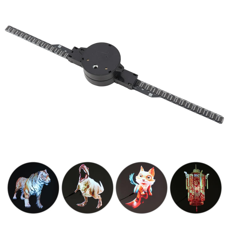 3D Hologram Fan 16.5in 2000x224 3D Projector with 224 LED Light Beads, Borderless Images, Custom Editing for Business Store Advertising 100-240V