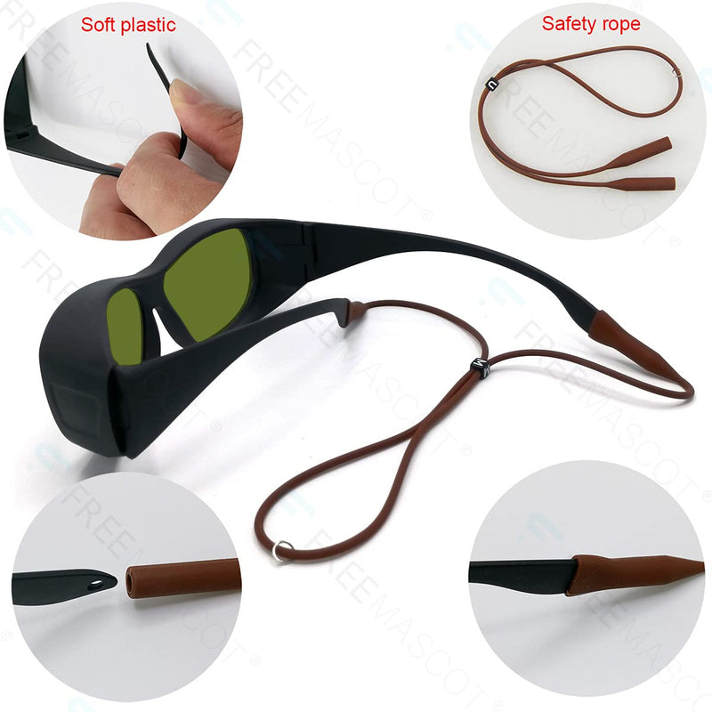 FreeMascot Professional OD 8+ 190nm-450nm / 800nm-1100nm Wavelength Laser Safety Glasses Style 4