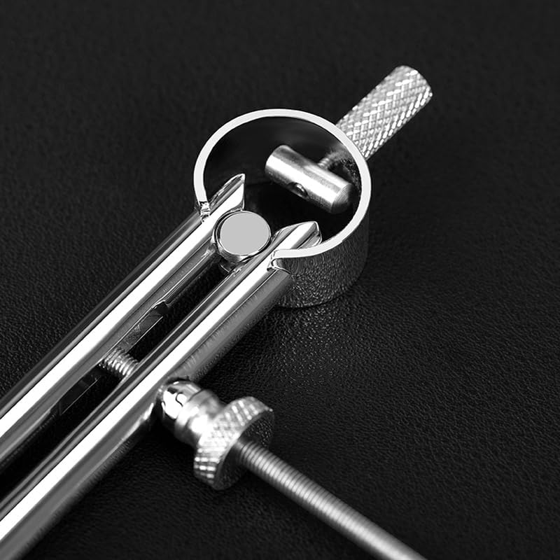 WUTA Spring Wing Divider 304 Stainless Steel Precision Scriber Caliper Tool Metal Dividers Adjustable Spacing Compass High Polished Round Leg for Drawing Circles, Leather Craft, Jewelry Design (Small) wt-wing