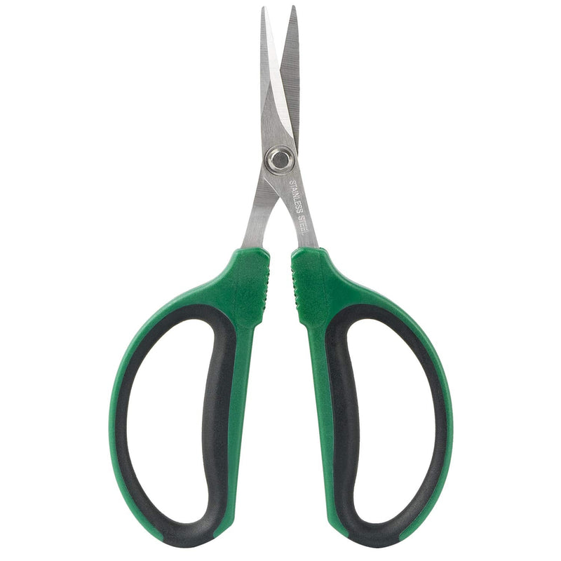 6-Inch Stainless Steel Garden Bonsai Pruning Shears with 40mm Straight Blade Pruners, Anti-Slip Softgrip Micro-Tip Snip