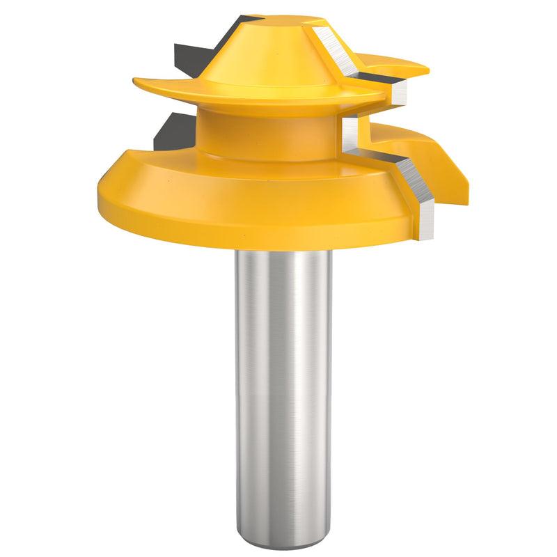 1/2" Shank 45 Degree Lock Miter Router Bits Joint Router Bit 1/2" 3/4" 1" Cutting Height Woodworking Tools Router Bit Set- 3PCS
