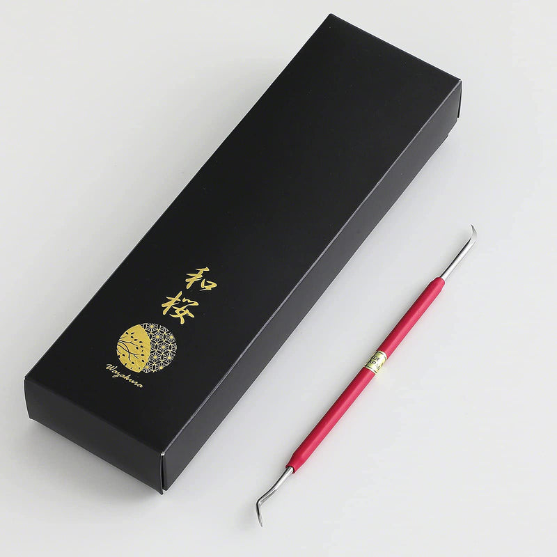 Wazakura Small Double Jin Knife for Bonsai 6.8 inches (175 mm) Made in Japan, Deadwood Carving Tool, Japanese Shari Bark Scraper - Silver