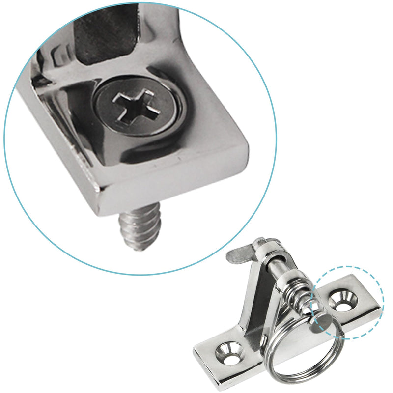 YANYUCB Boat Bimini Top Deck Hinge Fitting Concave Base Marine 316 Stainless Steel Bimini Top Hardware,Bimini Top 90° Hinge Bimini Brackets with Quick Release Pins (C-6 Pack) C-6PACK