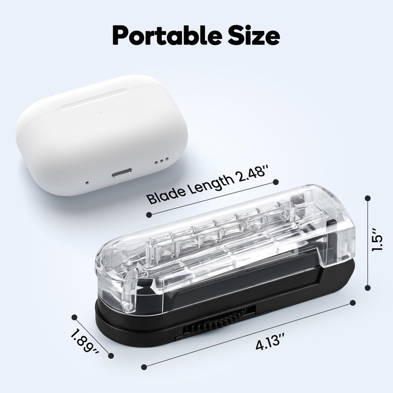 Pill Cutter for Multiple Pills at a Time, Pill Cutter Splitter for Small and Tiny Pills, Pill Cutter for Small or Large Pills, Pill Splitter with Hidden Sharp Stainless Steel Blade (Black) Black+clear