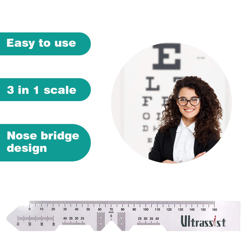 Pupillometers for Measuring Pupillary Distance (PD) with Electronic Instruction Manual, Transparent PD Ruler, Essential Tool for Single PD or Dual PD Measurement - NewNest Australia