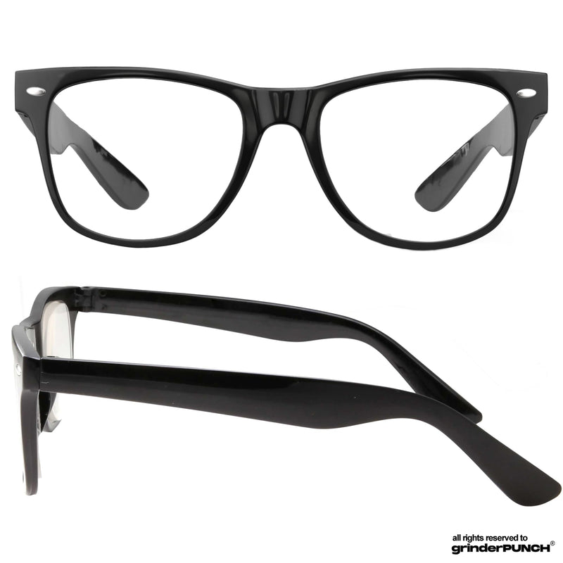 grinderPUNCH 2 Pack High Magnification Reading Glasses Strong Power Readers - 4.00-6.00 Black/+6.00