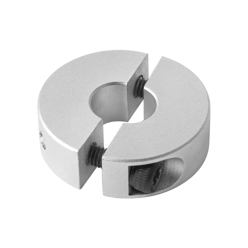 (Pack of 4) Split Shaft Collar Bore 12mm, Aluminum Alloy Two Halves Clamping Collar for Shaft, 30mm OD, 10mm Thickness, with M4 Set Screws 12mm Bore Size