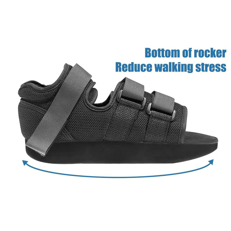 Post Op Shoe Walking Boot Brace Orthopedic Sandal Broken Surgical Foot Rehabilitation Recovery Shoe with Adjustable Strap for Women Men Injured Foot Fracture fits Either Left or Right Foot 1 Piece M 28x10.5 cm