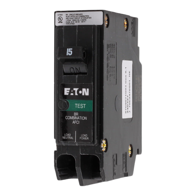 BRP115AF 15 Amp Single Pole AFCI Arc Fault Circuit Breaker, Plug-On Neutral, 120V, 10kAIC, UL Listed (1)