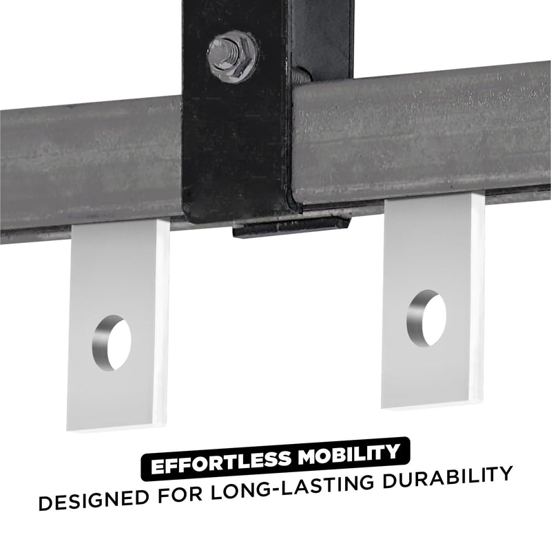 304 Stainless Steel 2-Wheel Trolley Assembly Rollers, 2 Bearings Strut Channel Trolley Hardware, Stable Strut Roller Trolley for 1-5/8" Wide and All 1-5/8" or Taller Strut Channel (Pack of 2) 2 Wheels Set 2