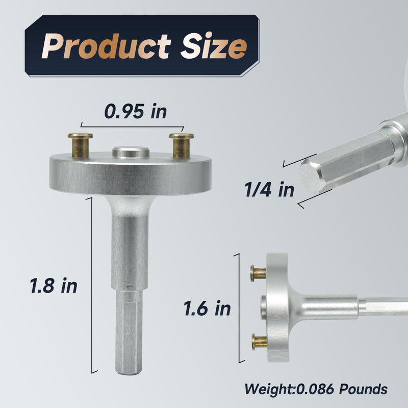 Sealant Mixer Compatible with SEMKIT Sealant Tubes, 1/4" Shank Sealant Mixer for Sealant Tubes, 2 Threaded Dowels