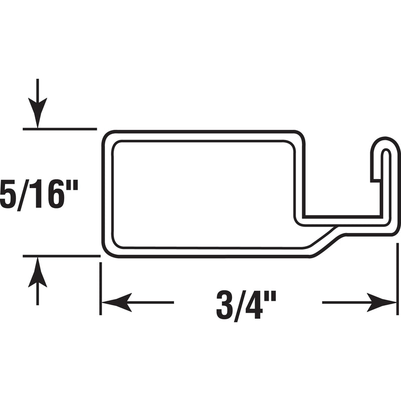 Prime-Line MP14071 Aluminum Screen Frame, 5/16 x 3/4 x 72 In, 20 Pack