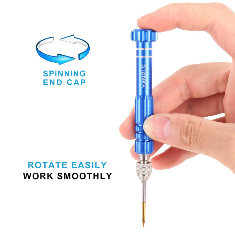 Small Watch Eyeglass Screwdriver Set， Micro Precision Eyeglass Repair Screwdriver Kit Small Screwdriver Set for Electronics、Sunglasses、Jewelry（blue） Blue