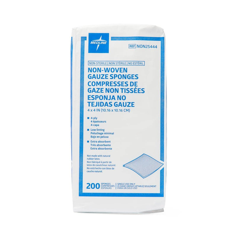 Medline - NON25444 Avant Gauze, Non-Woven and Non-Sterile Sponges, 4 X 4 Inch, 200 Count