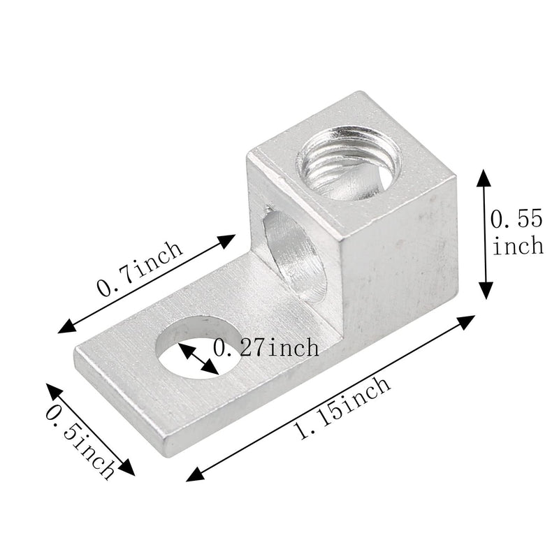 MEETOOT 8pcs Aluminum Alloy Mechanical Lugs 29x13x14mm Terminal Mechanical Lug 2AWG TA-2 1B2U