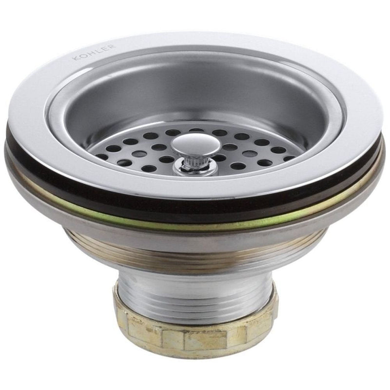KOHLER 8799-CP Duostrainer Sink Strainer, Sink Drain and Strainer Basket, Less Tailpiece, Polished Chrome 1.5 inches