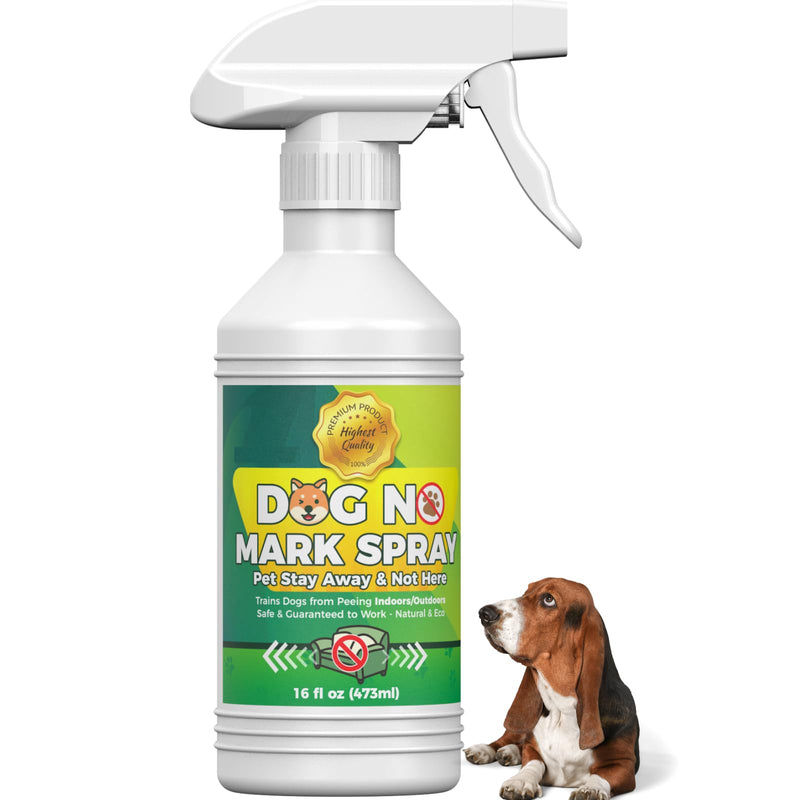 16oz Dog No Pee Spray – Non-Toxic Protection for Carpets, Sofas & Yard Plants - Puppy Potty Training Spray - No Pee Here Formula - Anti Marking Spray for Dogs 18.2 Fl Oz