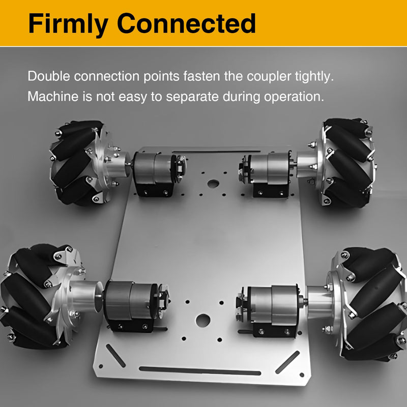 4Pcs 8mm Flange Coupling Connector, Rigid Shaft Axis Fittings, Electroplated & High Hardness Heat-Treated for DIY RC Model Motors 8mm 4Pcs 1