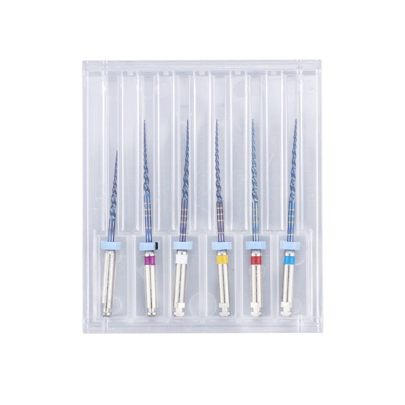 6Pcs S1-F3 Endodontics Files Heat Acticated NiTi Engine Use Super Rotary File 21mm/25mm Endo File (21mm)