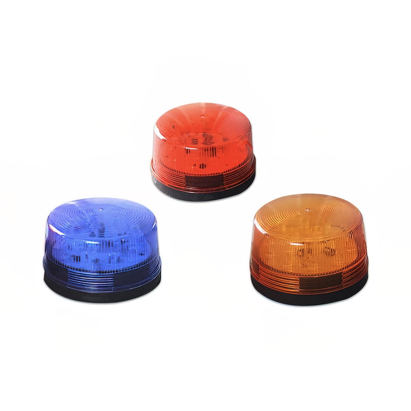 Red Strobe Beacon Light,Lelukee 2pcs DC 12V Flashing Light Rainproof Red Led Alarm Signal for Field Work Snowplow Outdoor Work Home Security System Etc. (RED)