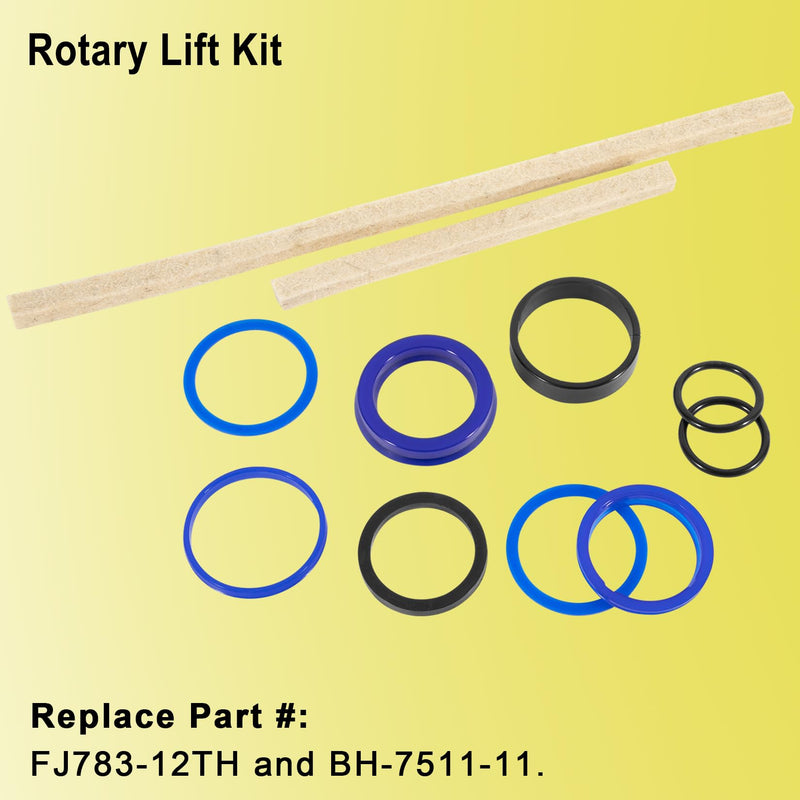 Rotary Lift Kit Hydraulic Cylinder Seal Kit Fits for SPO9 SP0A9 SPO7 SPOA7 SPO88 FJ783 FJ7664 Texas HYD, BH-7511-11，FJ783-12TH,7000lb - 9000lb Lifts