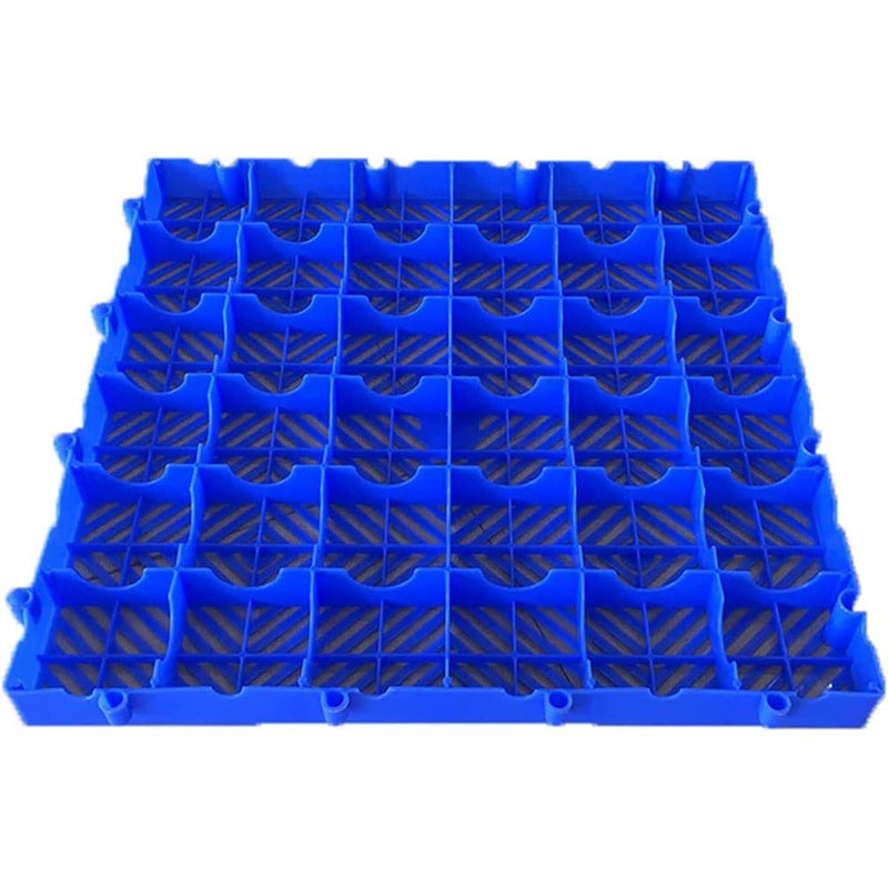 Plastic Pallet, 15.7x15.7x2in Waterproof Storage Grid Pad, Lightweight Nestable Floor Pallets, 2pcs HDPE Breathable Grids Article Racks for Garage Supermarket Basement 2pcs-15.7x15.7x2in